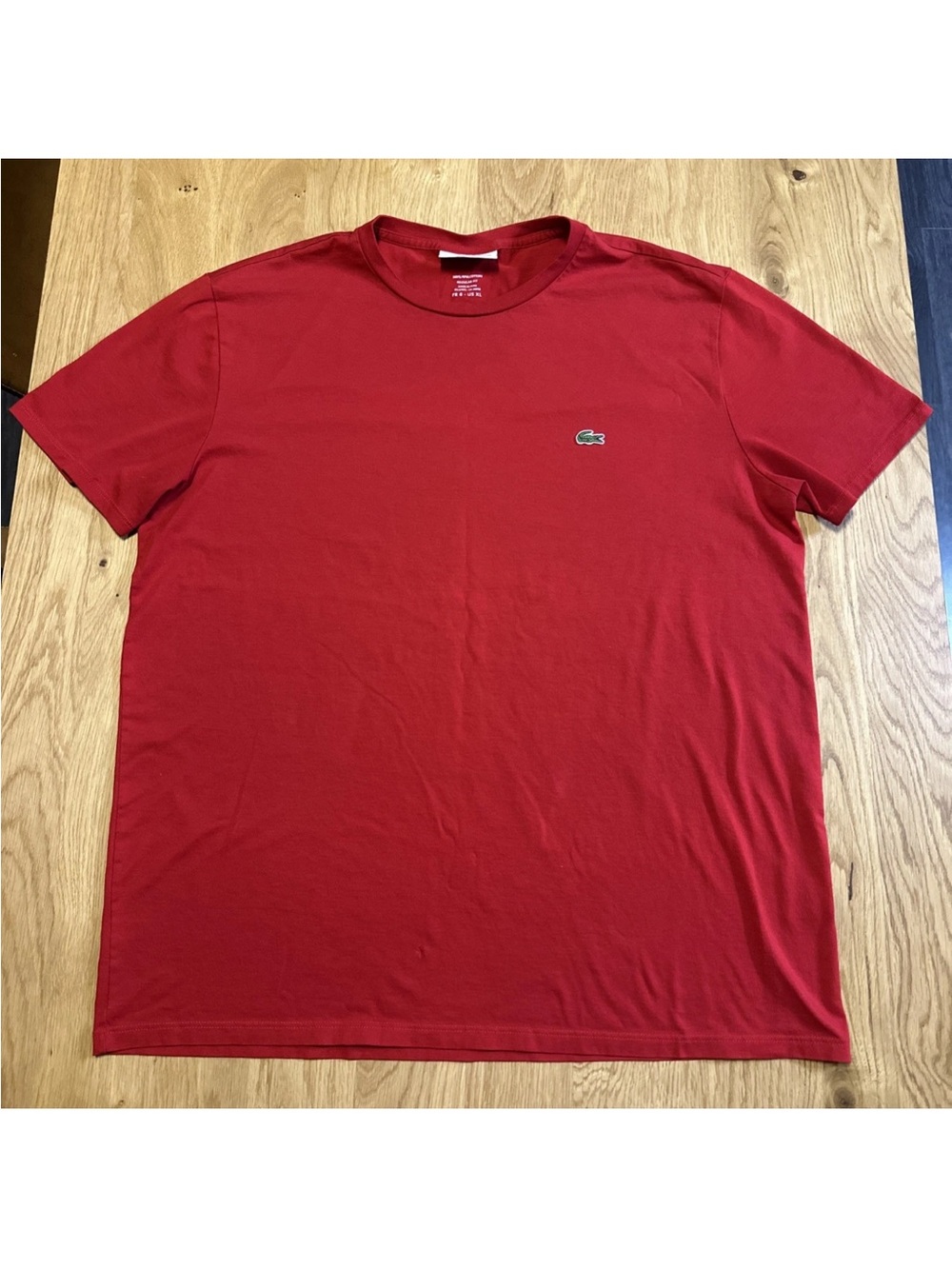 Lacoste Men’s Red Pima Cotton Short Sleeve T Shirt XL